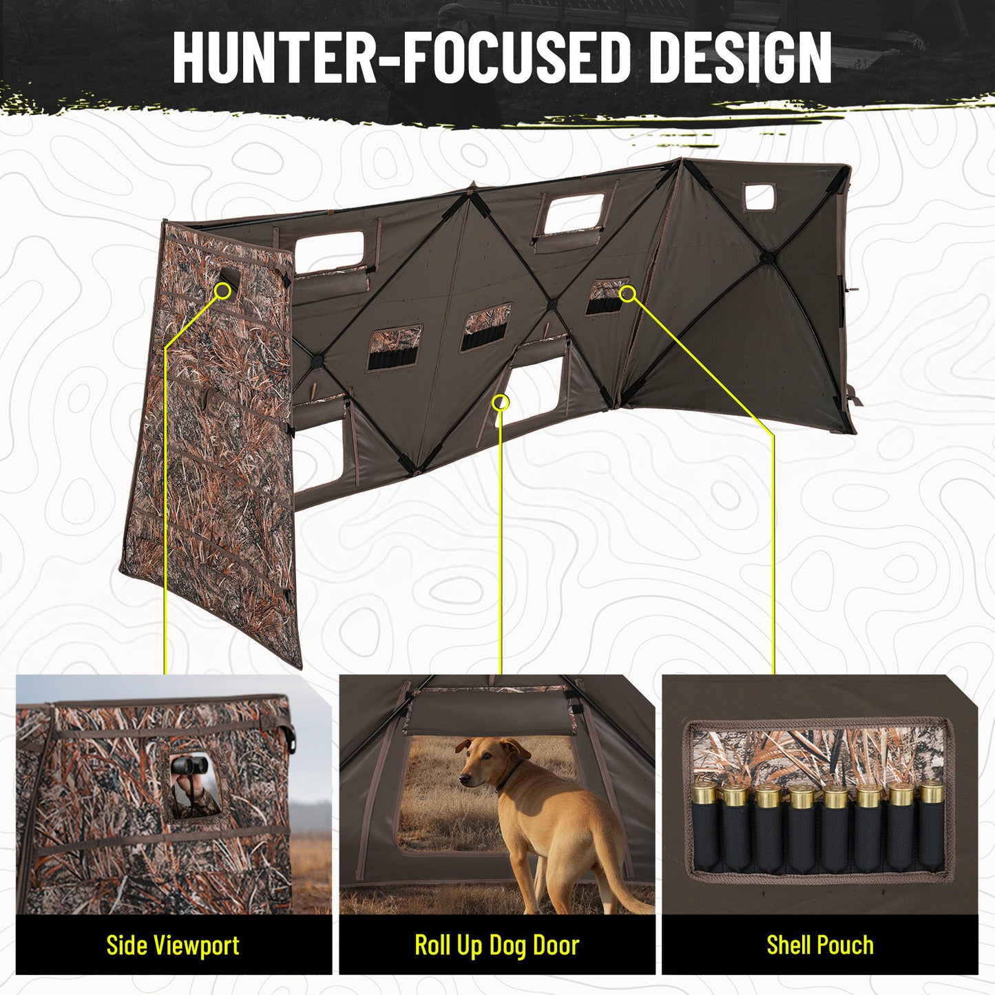Ground Blind Panel for Duck Hunting with Carrying Bag