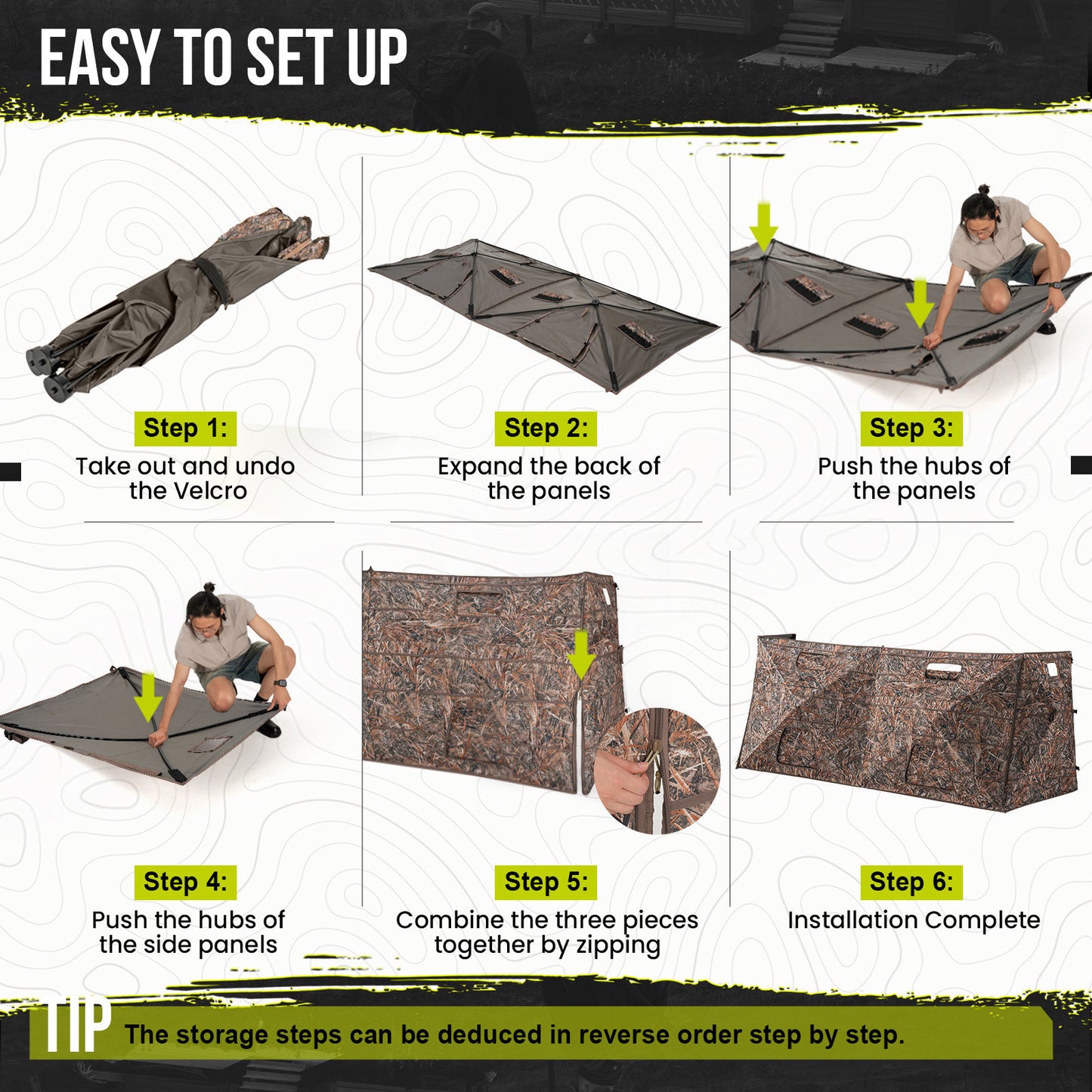 Ground Blind Panel for Duck Hunting with Carrying Bag