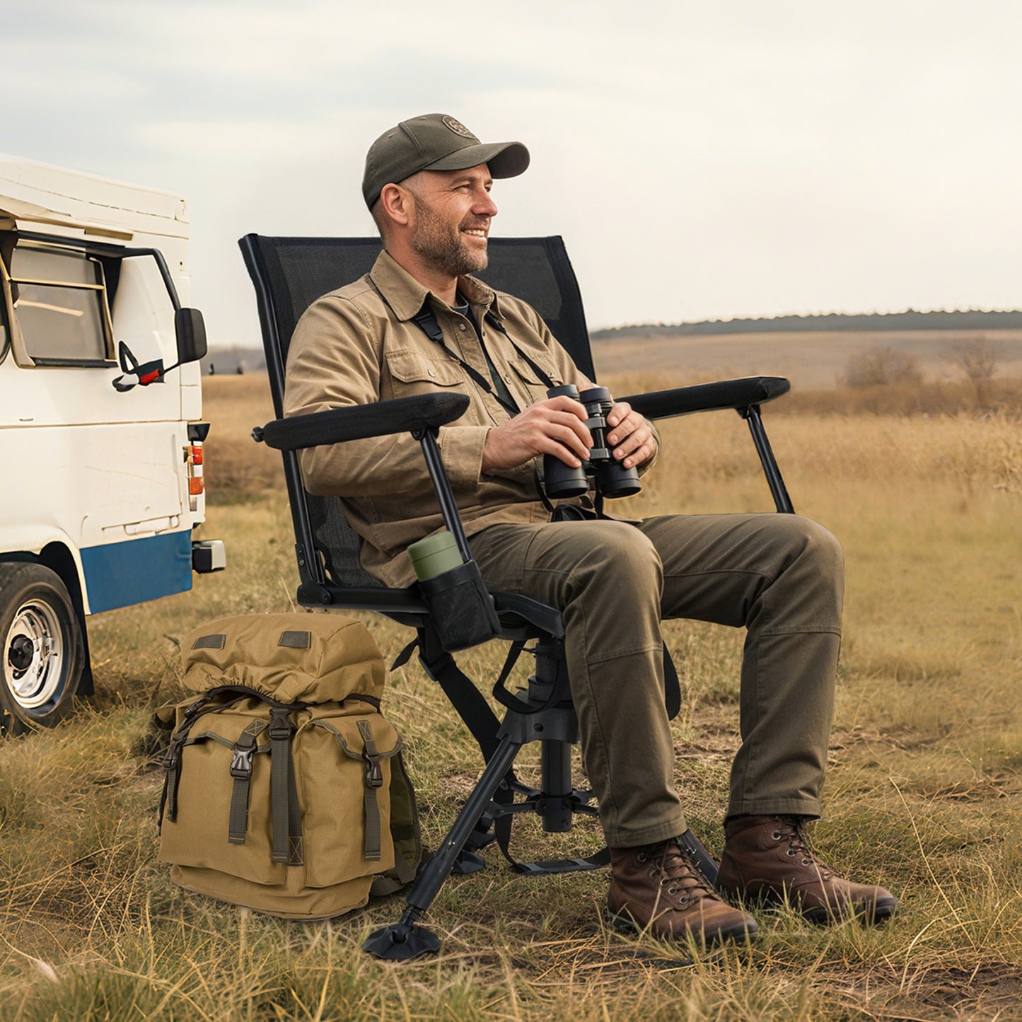 Hunting Chair 360° Silent Swivel for Blinds