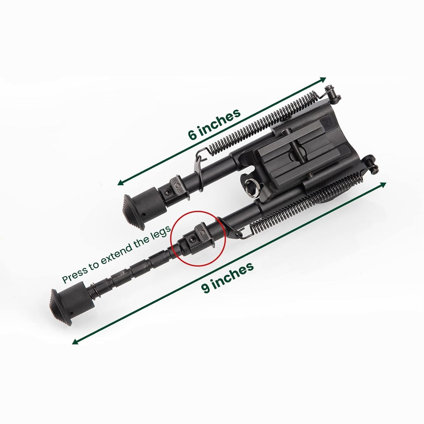 Rifle Bipod with Picatinny Rail Mount Adapter