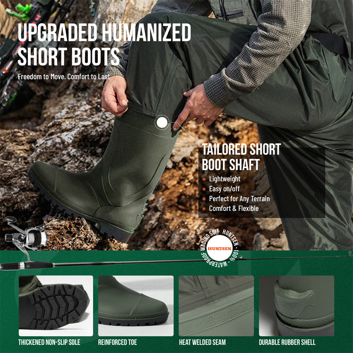 Waterproof Fishing Hunting Chest Waders for Men & Women