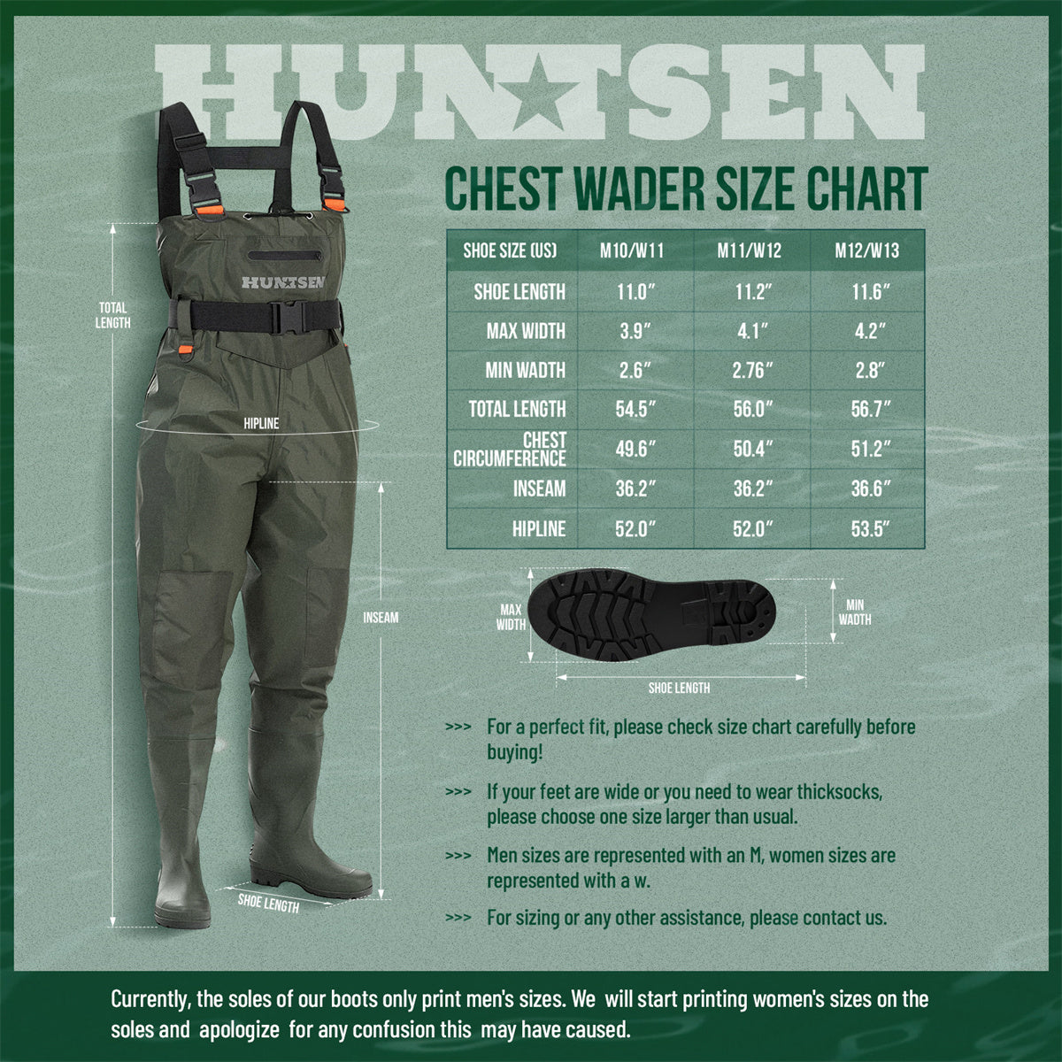 Waterproof Fishing Hunting Chest Waders for Men & Women