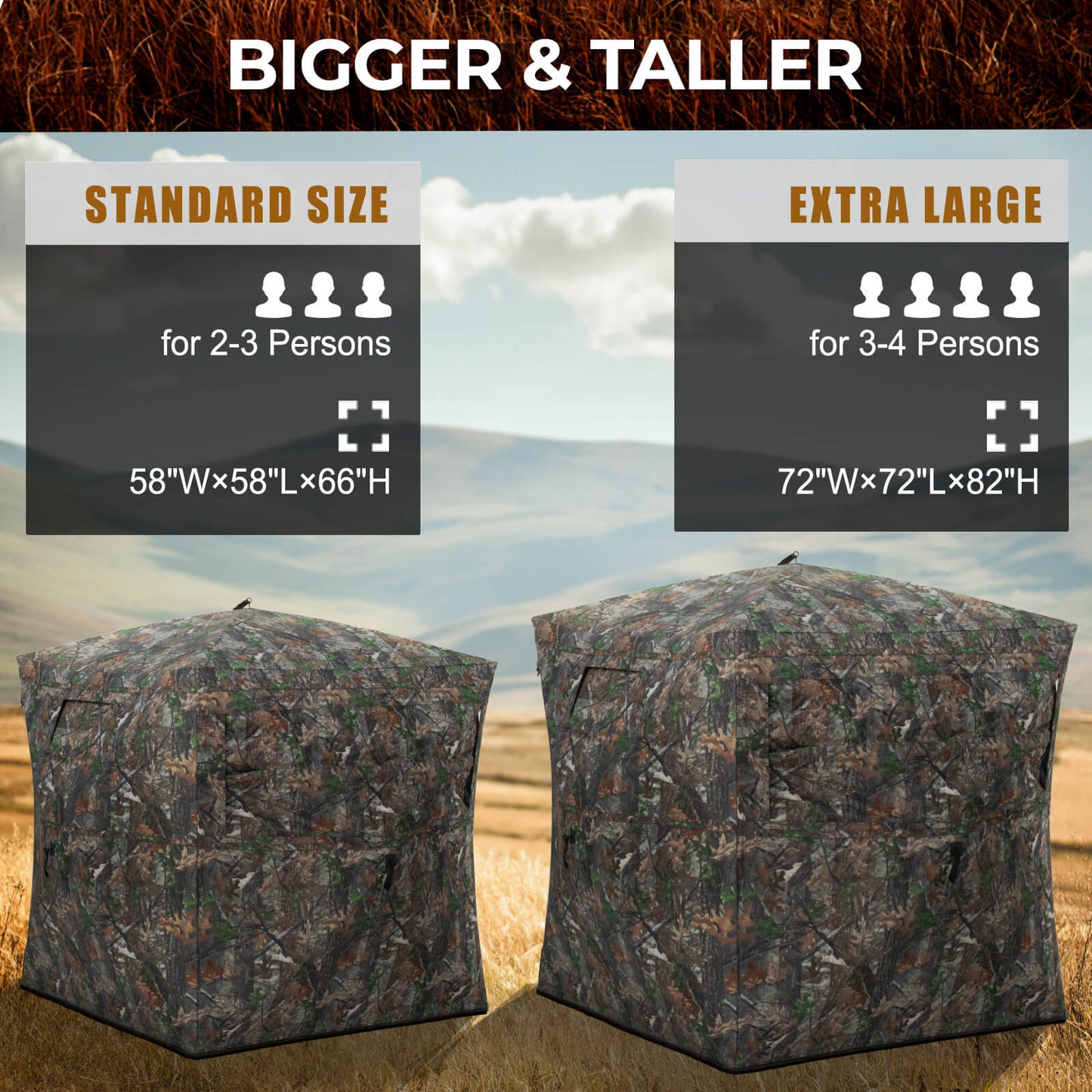 See Through Hunting Blind Pop-Up Ground Deer Blind 270 Degree