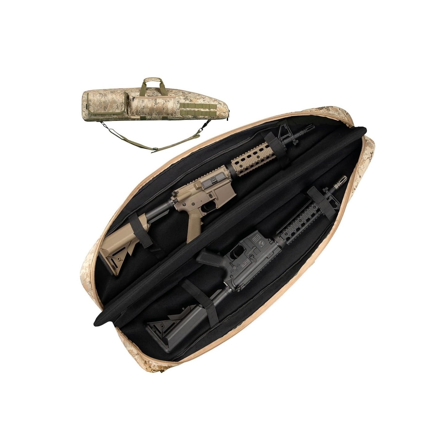 Outdoors Tactical Double Shotgun Rifle Gun Case with Shoulder Straps