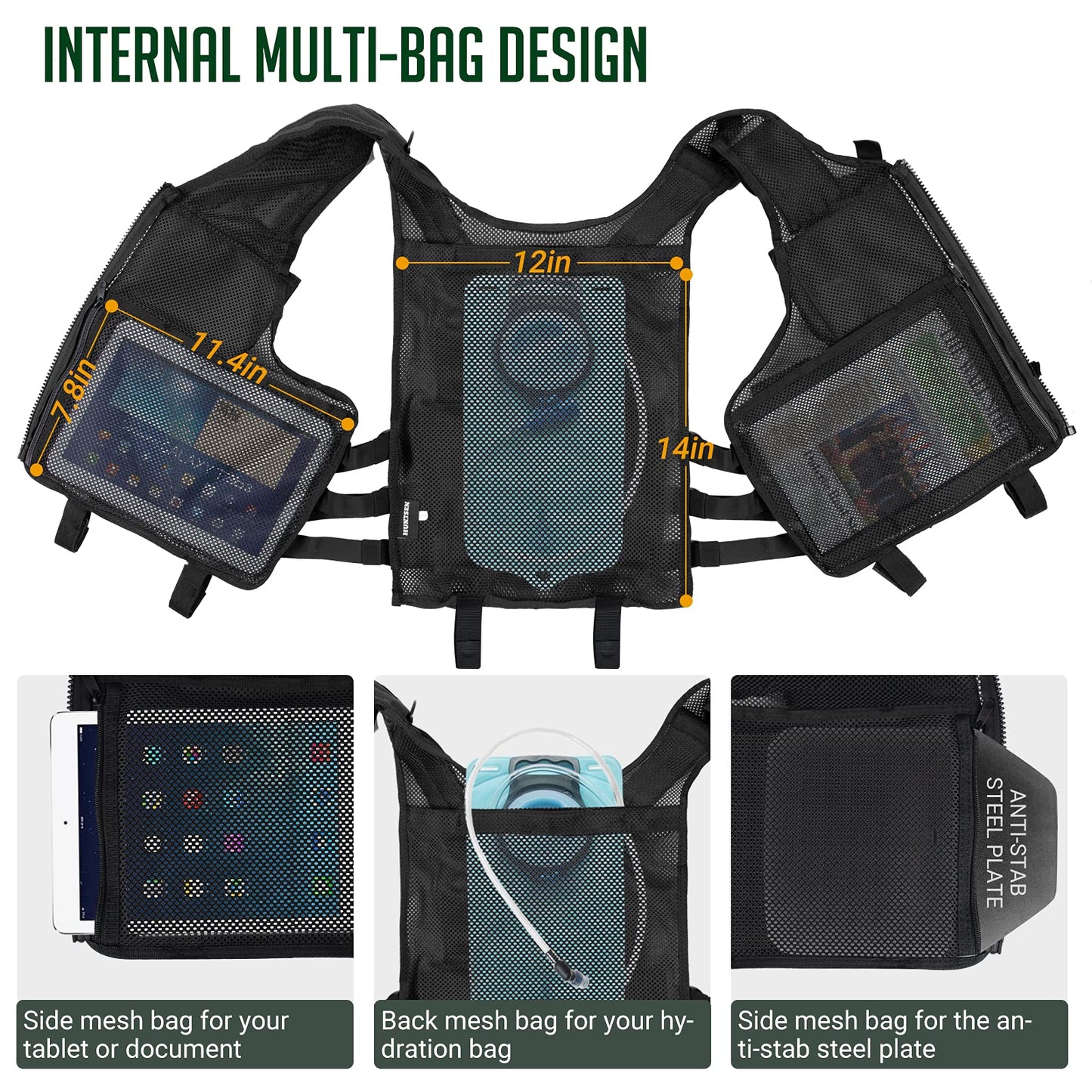 Tactical Vest with Detachable Belt