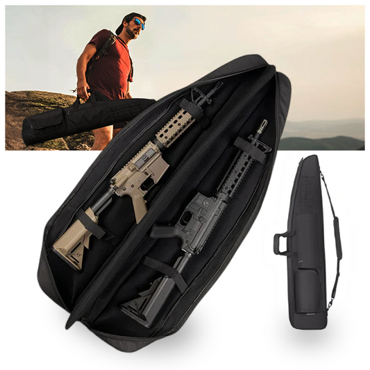 Outdoors Tactical Double Shotgun Rifle Gun Case with Shoulder Straps