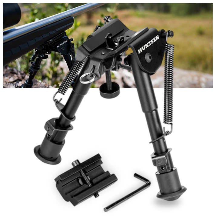 Rifle Bipod with Picatinny Rail Mount Adapter