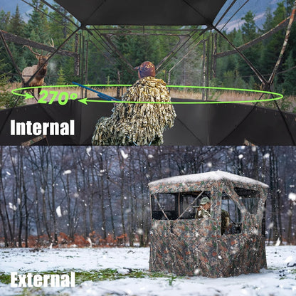 3-4 Person Hunting Blind with Magnetic Full Open Door