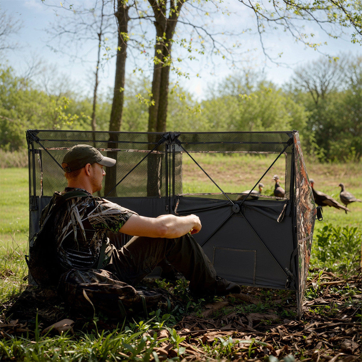 3-Panel See Through Ground Blind Turkey Hunting
