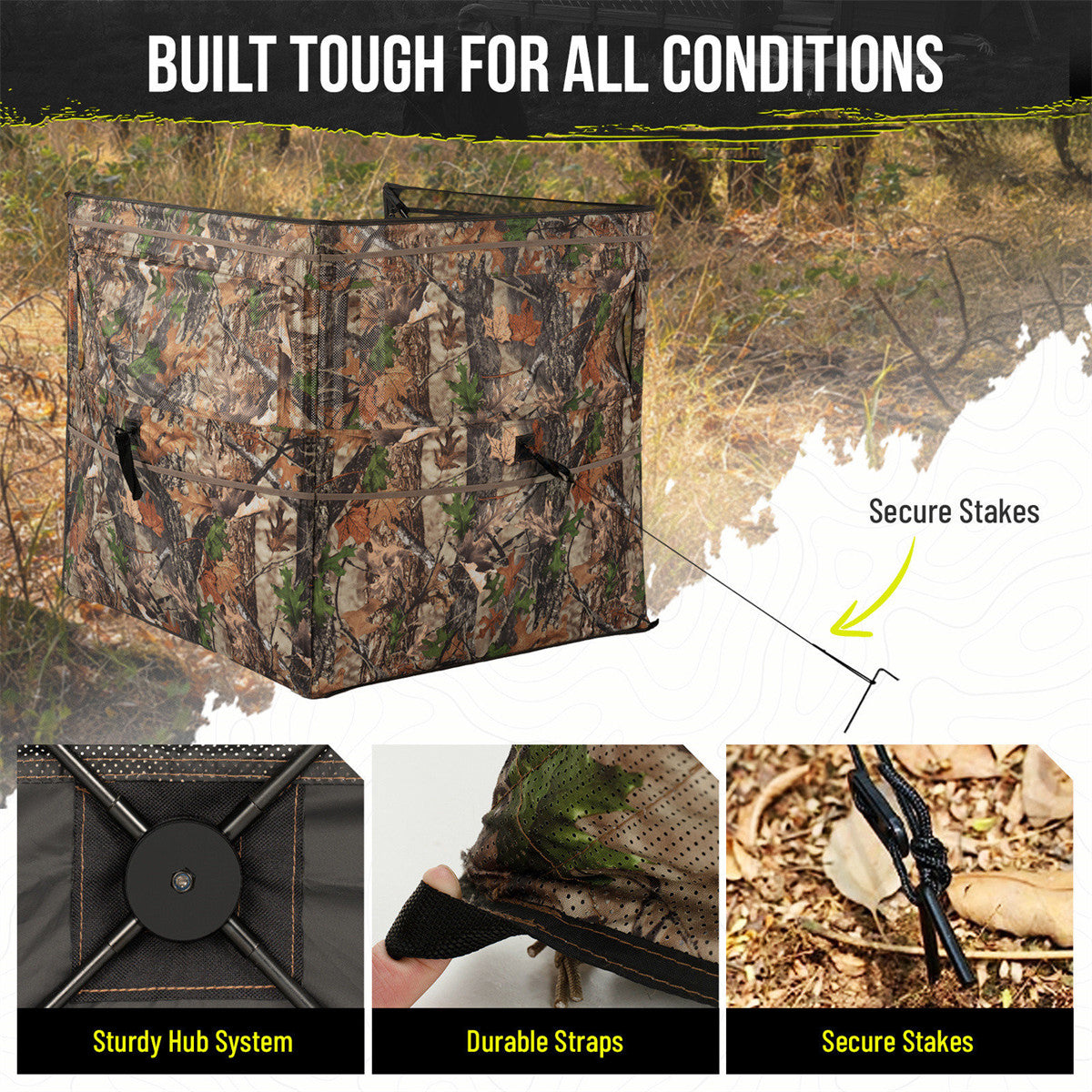 3-Panel See Through Ground Blind Turkey Hunting