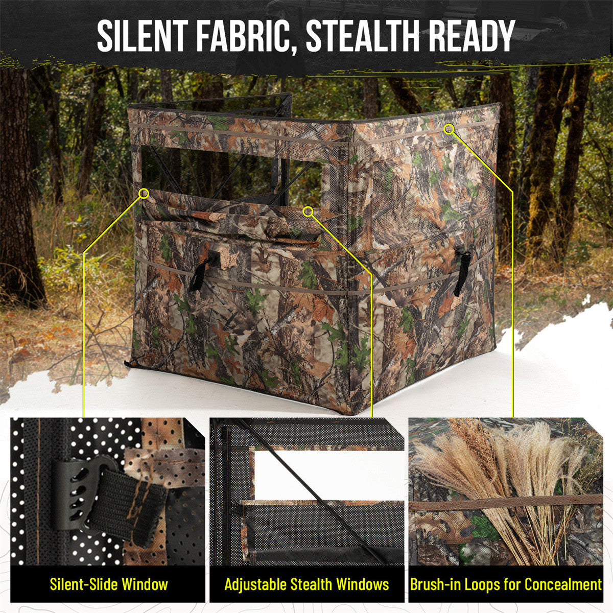 3-Panel See Through Ground Blind Turkey Hunting