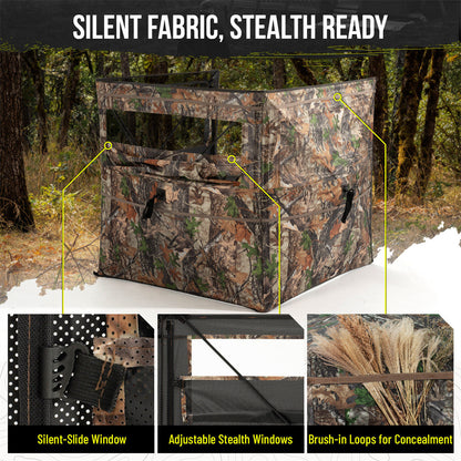 3-Panel See Through Ground Blind Turkey Hunting