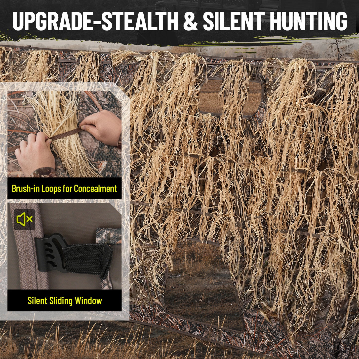 Ground Blind Panel for Duck Hunting with Carrying Bag