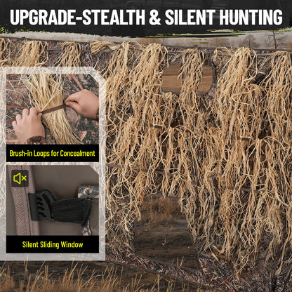 Ground Blind Panel for Duck Hunting with Carrying Bag
