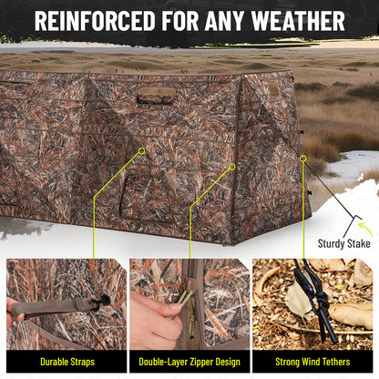 Ground Blind Panel for Duck Hunting with Carrying Bag