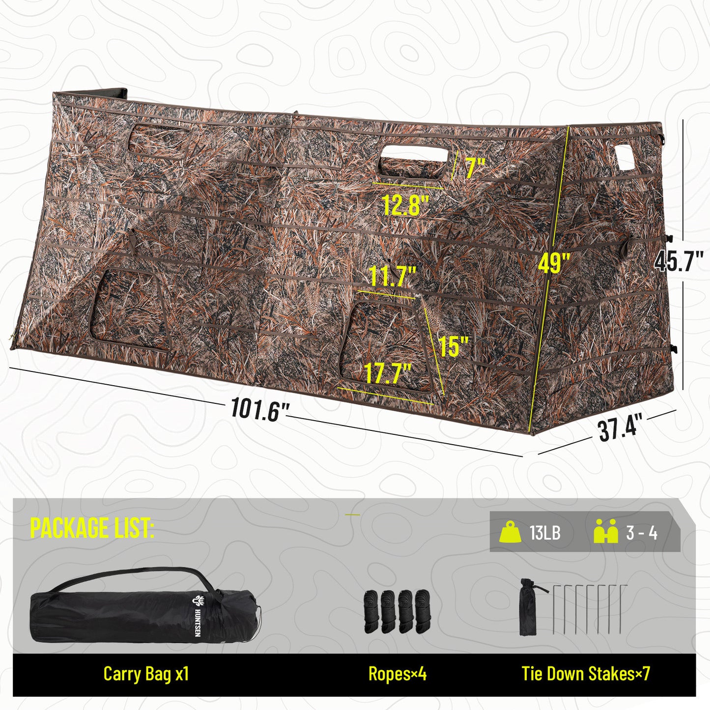 Ground Blind Panel for Duck Hunting with Carrying Bag
