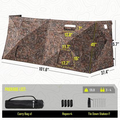 Ground Blind Panel for Duck Hunting with Carrying Bag