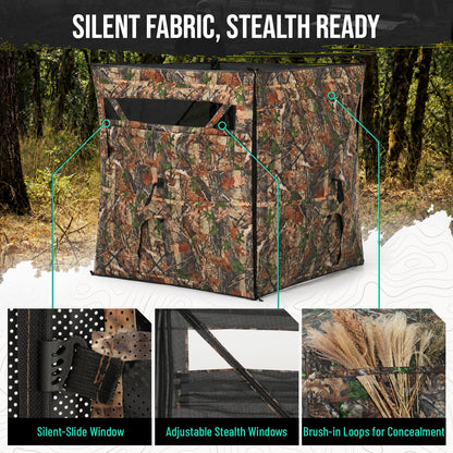4-Panel See Through Ground Blind Turkey Hunting for 2-3 Person
