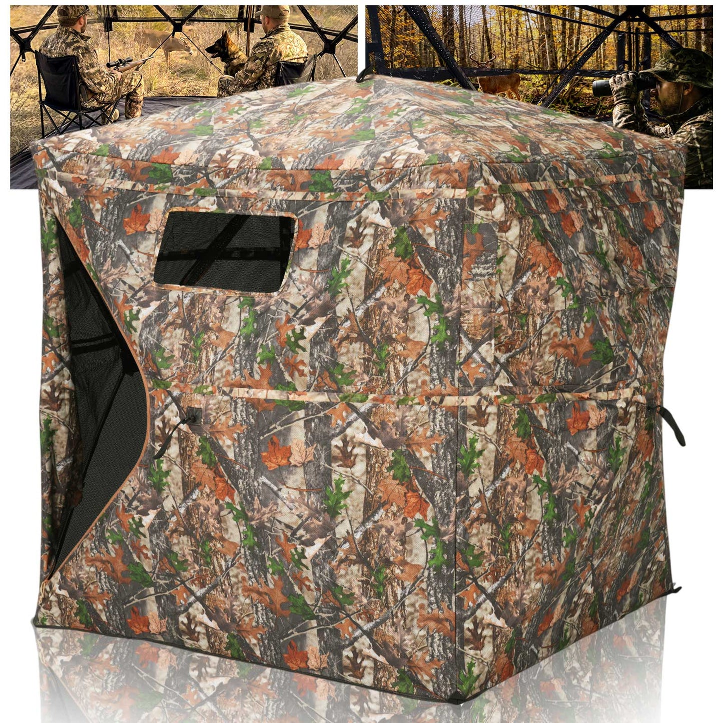 See Through Hunting Blind Pop-Up Ground Deer Blind 360 Degree