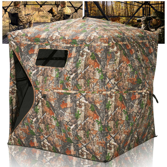 See Through Hunting Blind Pop-Up Ground Deer Blind 360 Degree