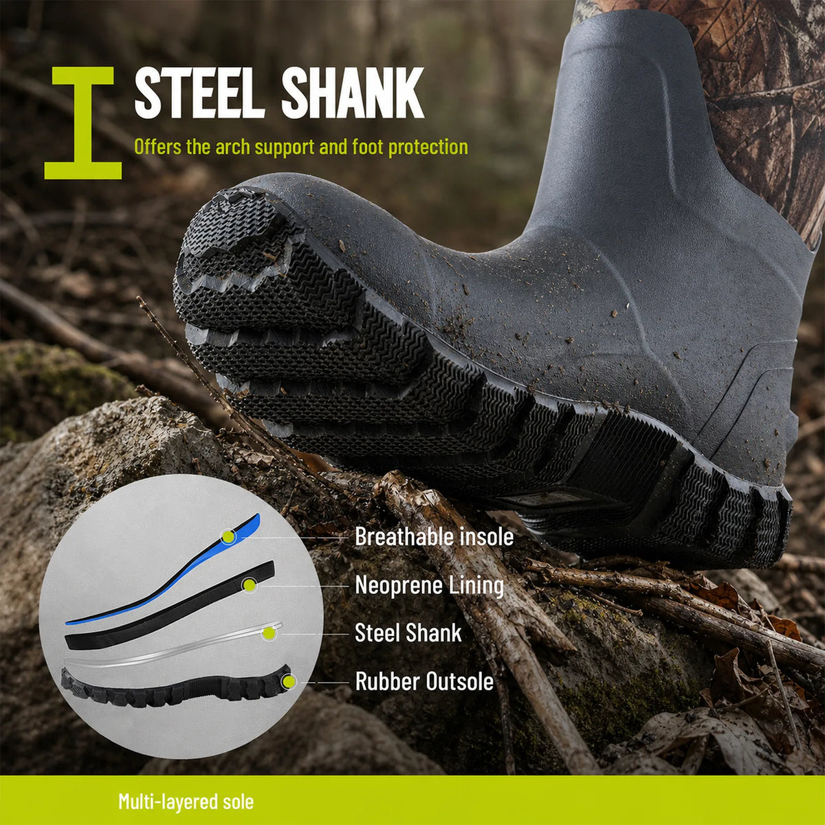 Waterproof Hunting Boots - Camo