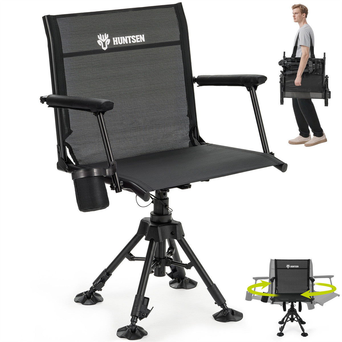 Hunting Chair 360° Silent Swivel for Blinds