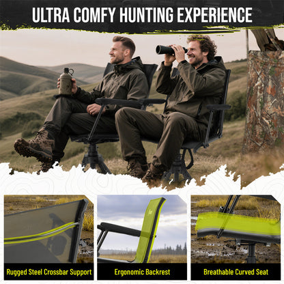 Hunting Chair 360° Silent Swivel for Blinds