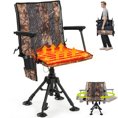 Hunting Chair 360° Silent Swivel for Blinds
