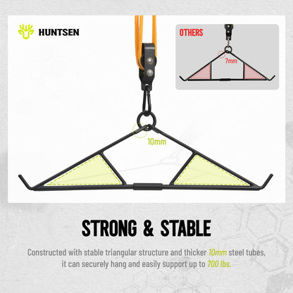 Portable Game Hanger Gambrel with ‎Carabiner - 700LBS