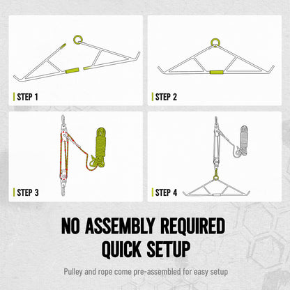 Portable Game Hanger Gambrel with ‎Carabiner - 700LBS