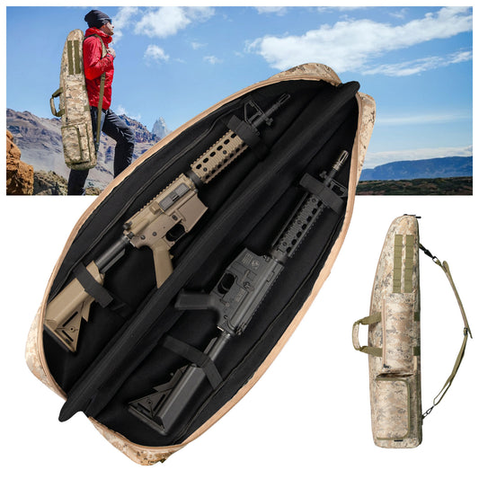 Outdoors Tactical Double Shotgun Rifle Gun Case with Shoulder Straps