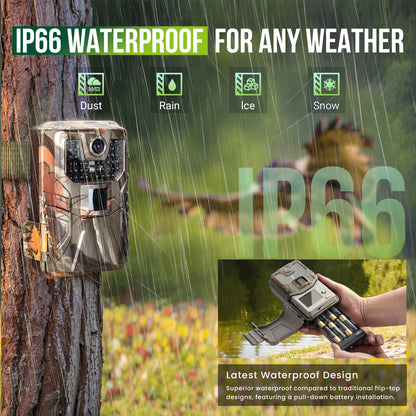 Trail Camera with Night Vision - 4K 48MP Wifi Bluetooth