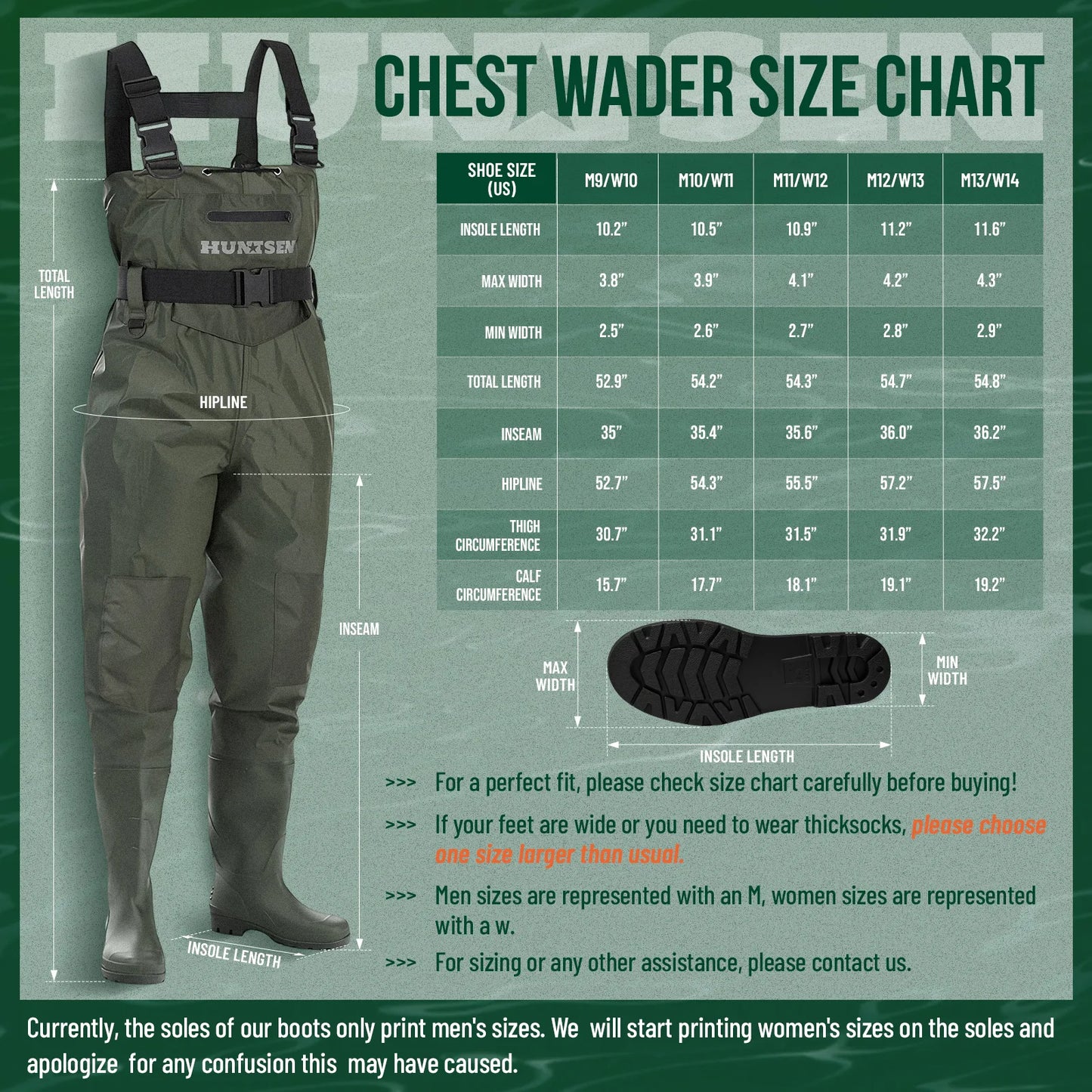 Waterproof Fishing Hunting Chest Waders for Men & Women