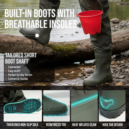 Waterproof Fishing Hunting Chest Waders for Kids