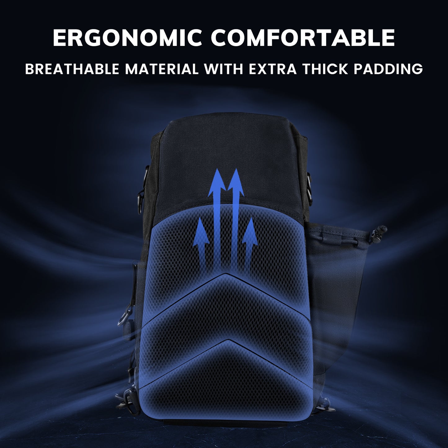 Fishing Tackle Backpack with Rod Holder