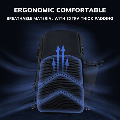 Fishing Tackle Backpack with Rod Holder