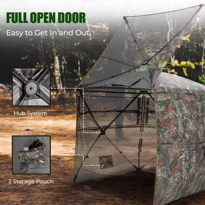 Hunting Blind 360 Degree See Through Pop Up Ground Blind