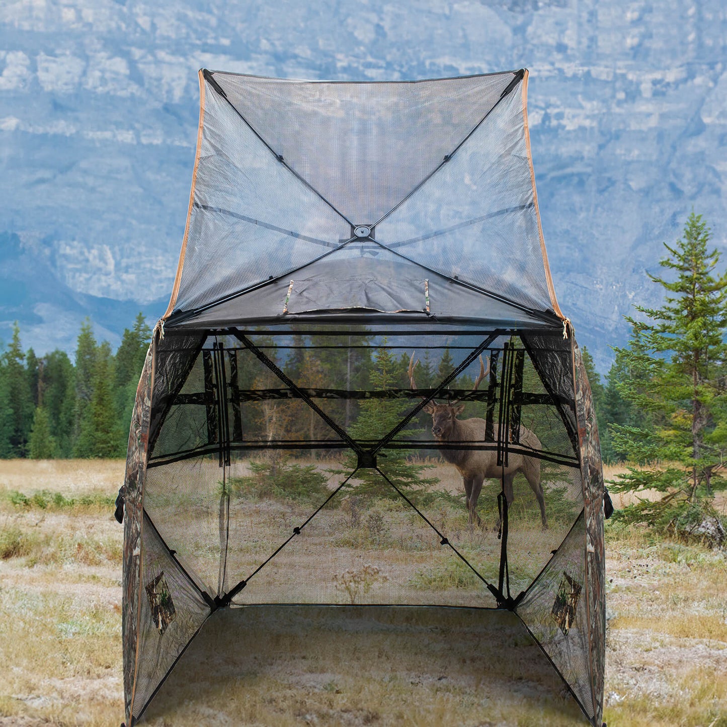 Hunting Blind 360 Degree See Through Pop Up Ground Blind