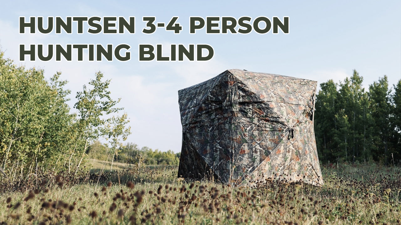 Load video: Huntsen 270° See-Through Hunting Blind