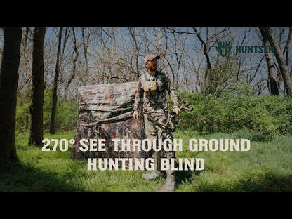 See Through Hunting Blind Pop-Up Ground Deer Blind 270 Degree